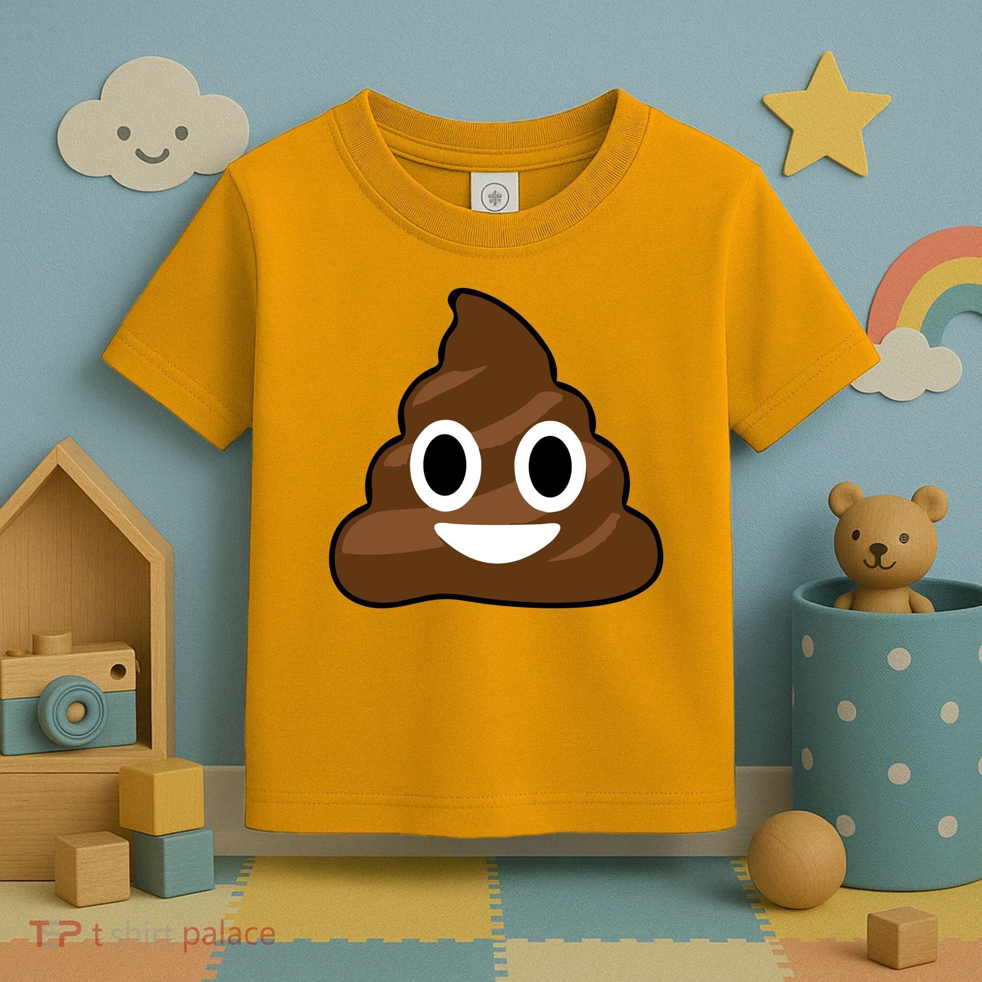 Poop Emoji Smiley Face Logo Toddler T-Shirt