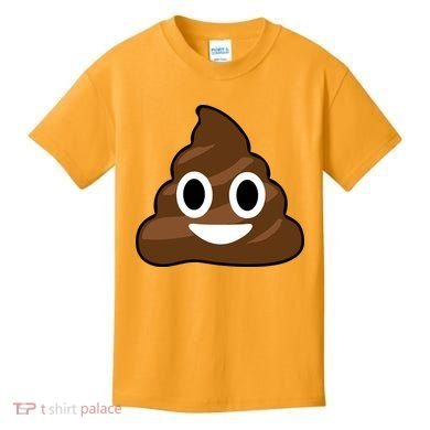 Poop Emoji Smiley Face Logo Kids T-Shirt