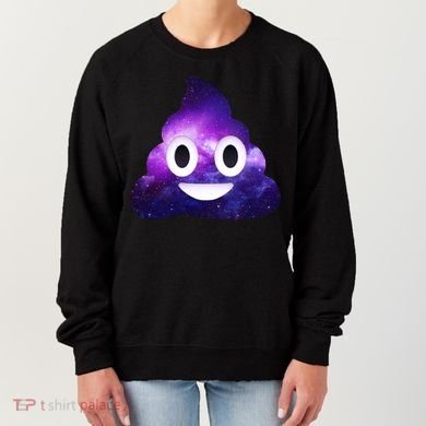 Poop In Space Galaxy Emoji Women's Sweatshirt