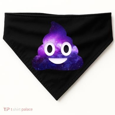 Poop In Space Galaxy Emoji USA-Made Doggie Bandana