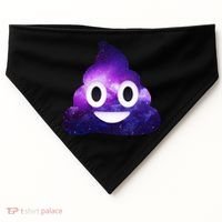 Poop In Space Galaxy Emoji USA-Made Doggie Bandana thumb 0