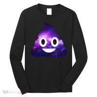 Poop In Space Galaxy Emoji Long Sleeve Shirt thumb 0