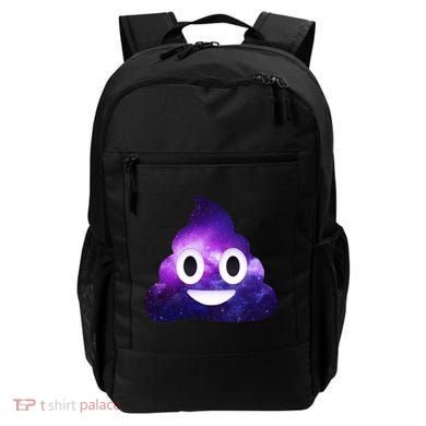 Poop In Space Galaxy Emoji Backpack