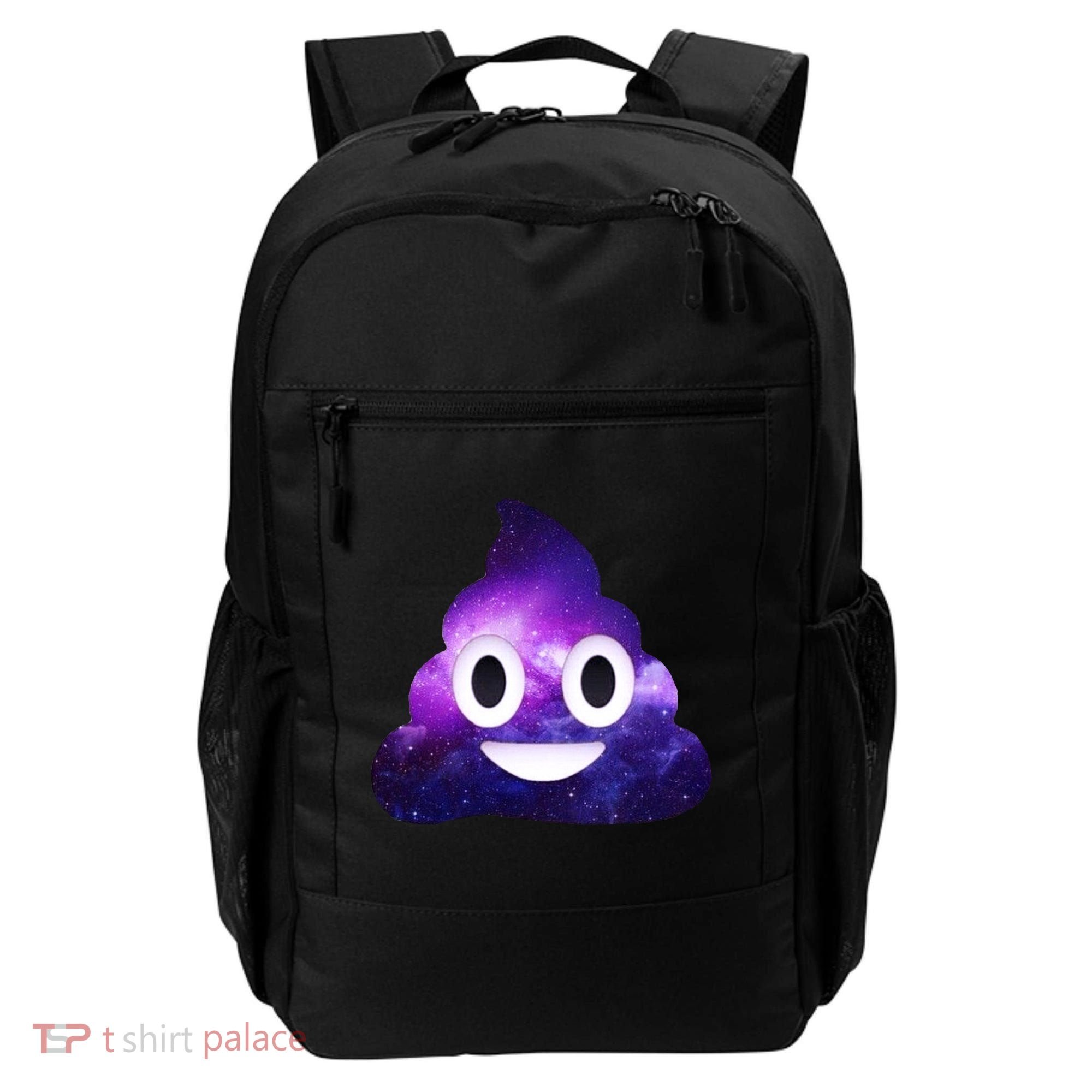 Poop In Space Galaxy Emoji Backpack