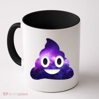 Poop In Space Galaxy Emoji Coffee Mug thumb 0