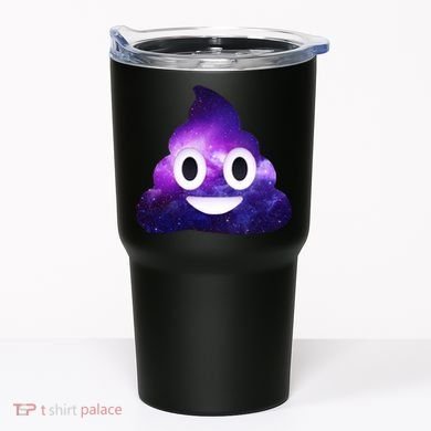 Poop In Space Galaxy Emoji Tumbler