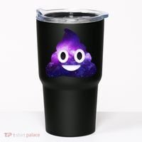 Poop In Space Galaxy Emoji Tumbler thumb 0