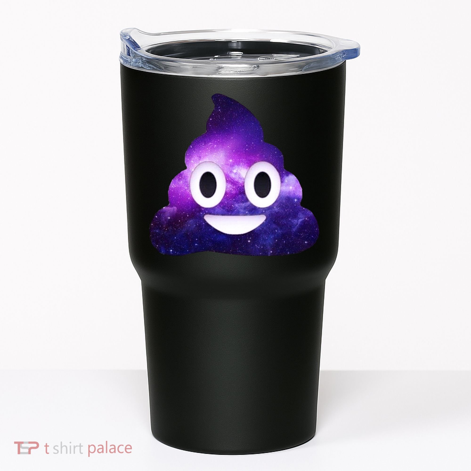 Poop In Space Galaxy Emoji Tumbler