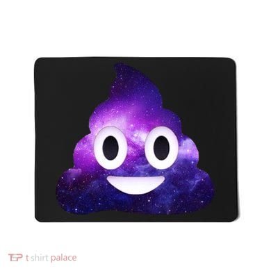 Poop In Space Galaxy Emoji Mousepad