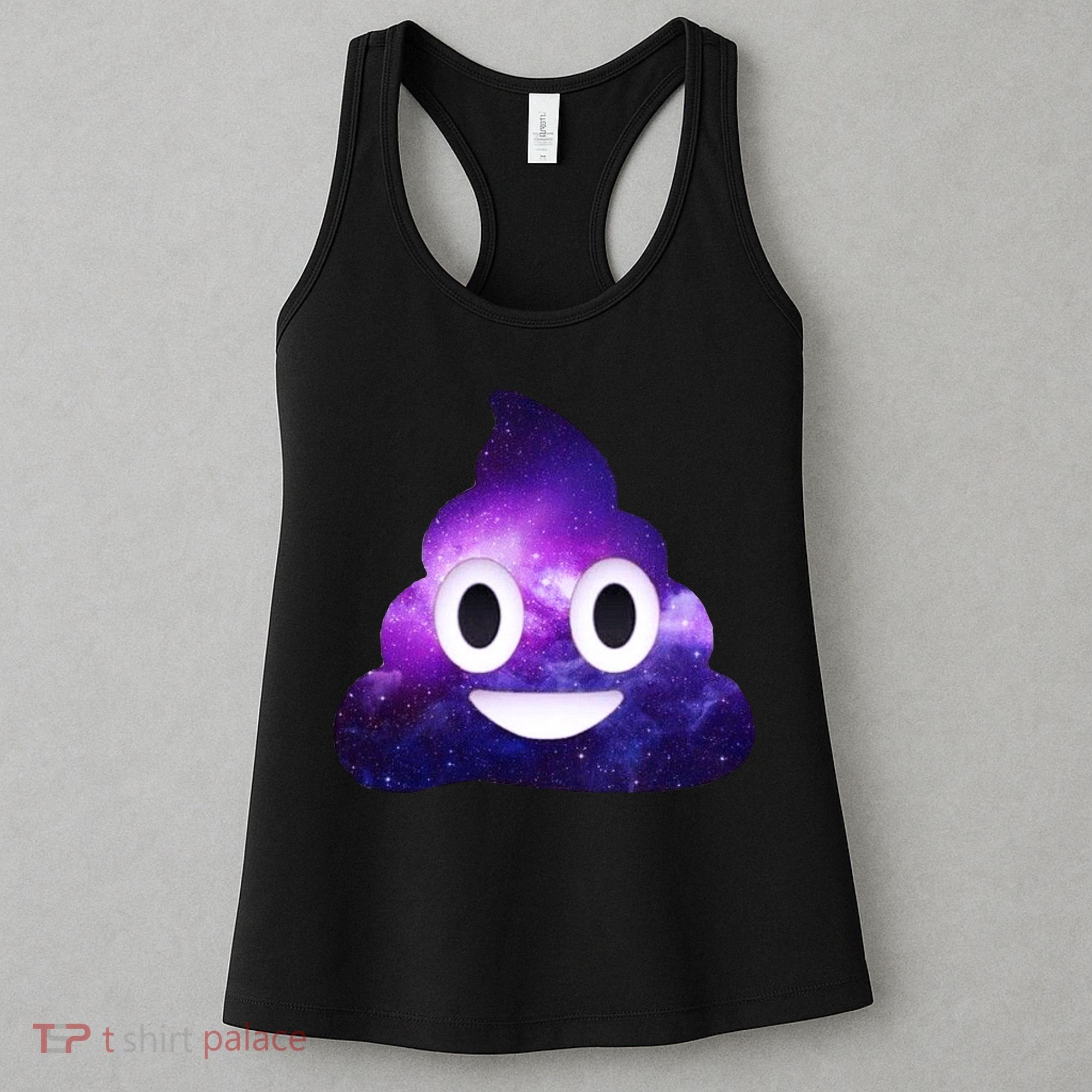 Poop In Space Galaxy Emoji Women's Tank Top