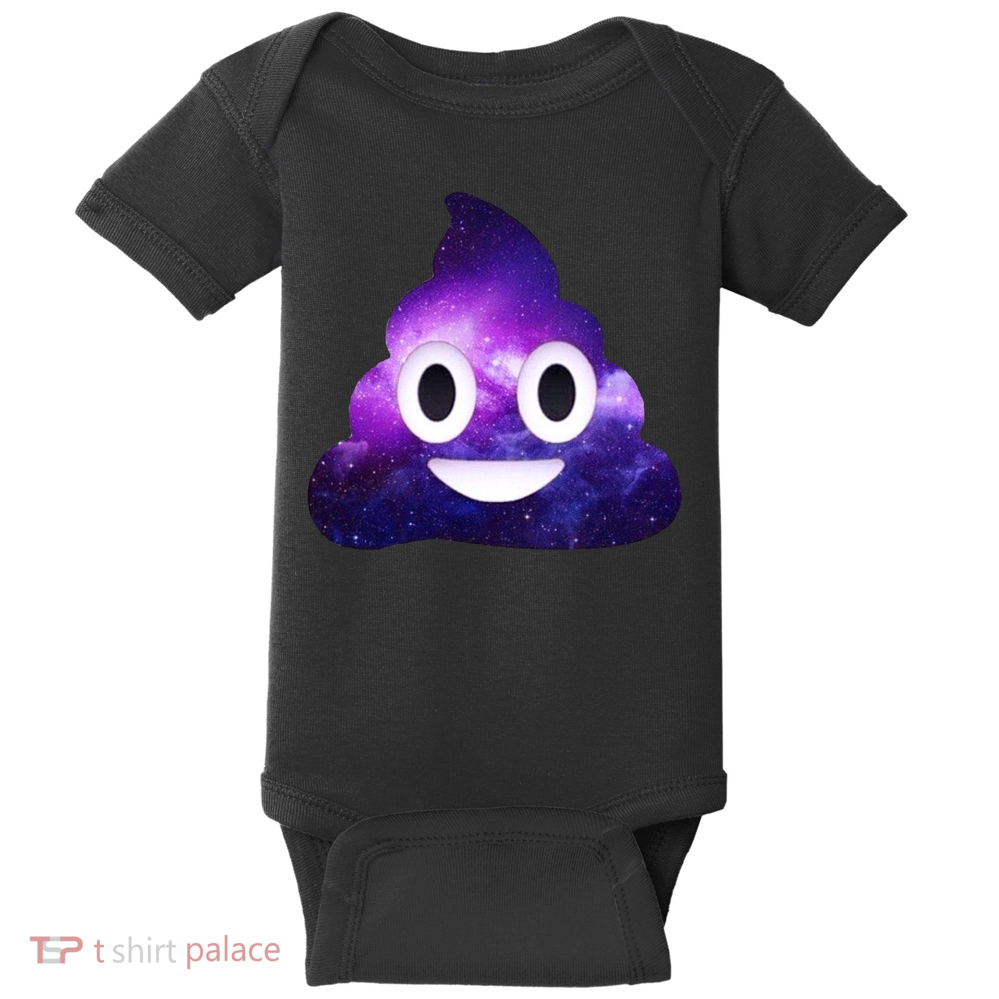 Poop In Space Galaxy Emoji Baby Bodysuit