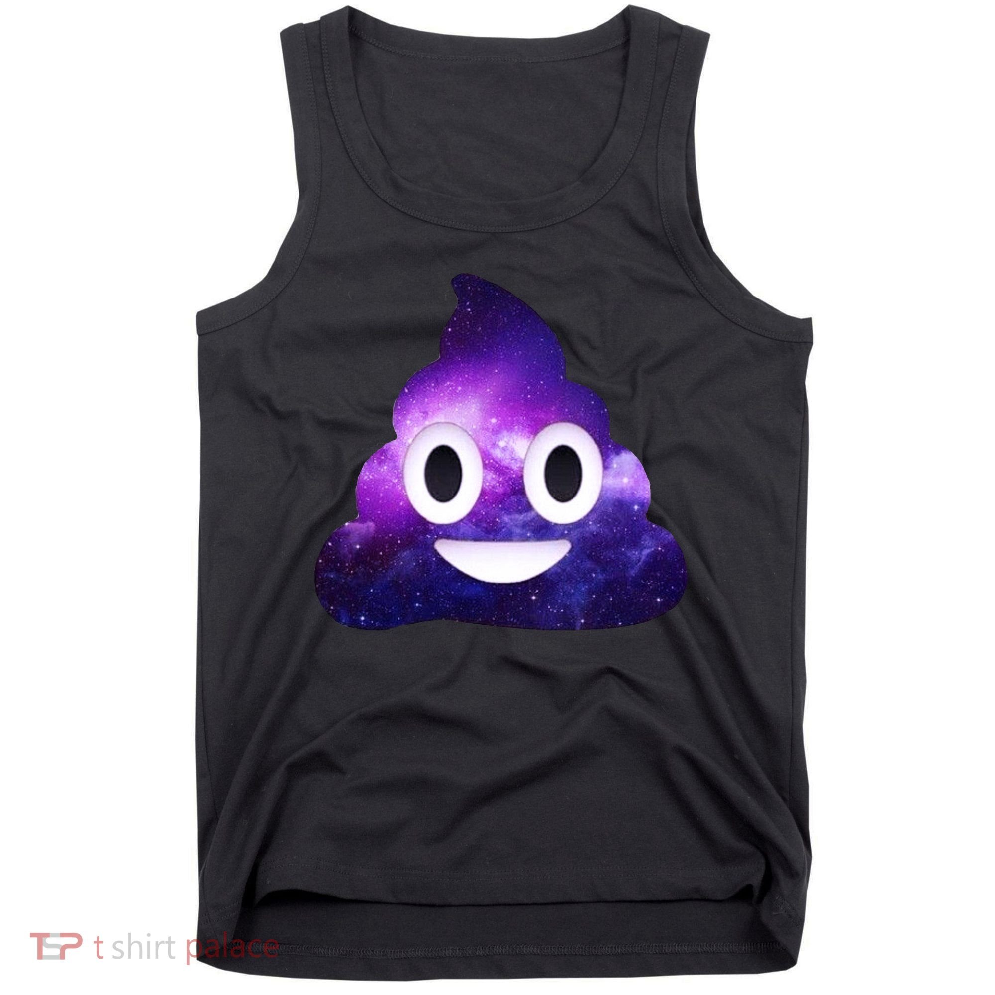 Poop In Space Galaxy Emoji Tank Top