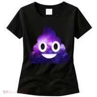 Poop In Space Galaxy Emoji Women's T-Shirt thumb 0