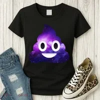 Poop In Space Galaxy Emoji Women's T-Shirt thumb 3