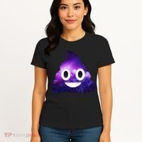 Poop In Space Galaxy Emoji Women's T-Shirt thumb 4