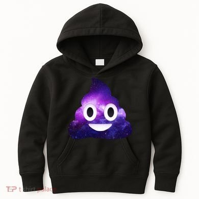 Poop In Space Galaxy Emoji Kids Hoodie