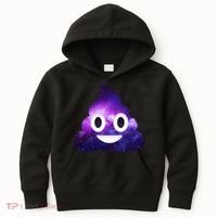 Poop In Space Galaxy Emoji Kids Hoodie thumb 0