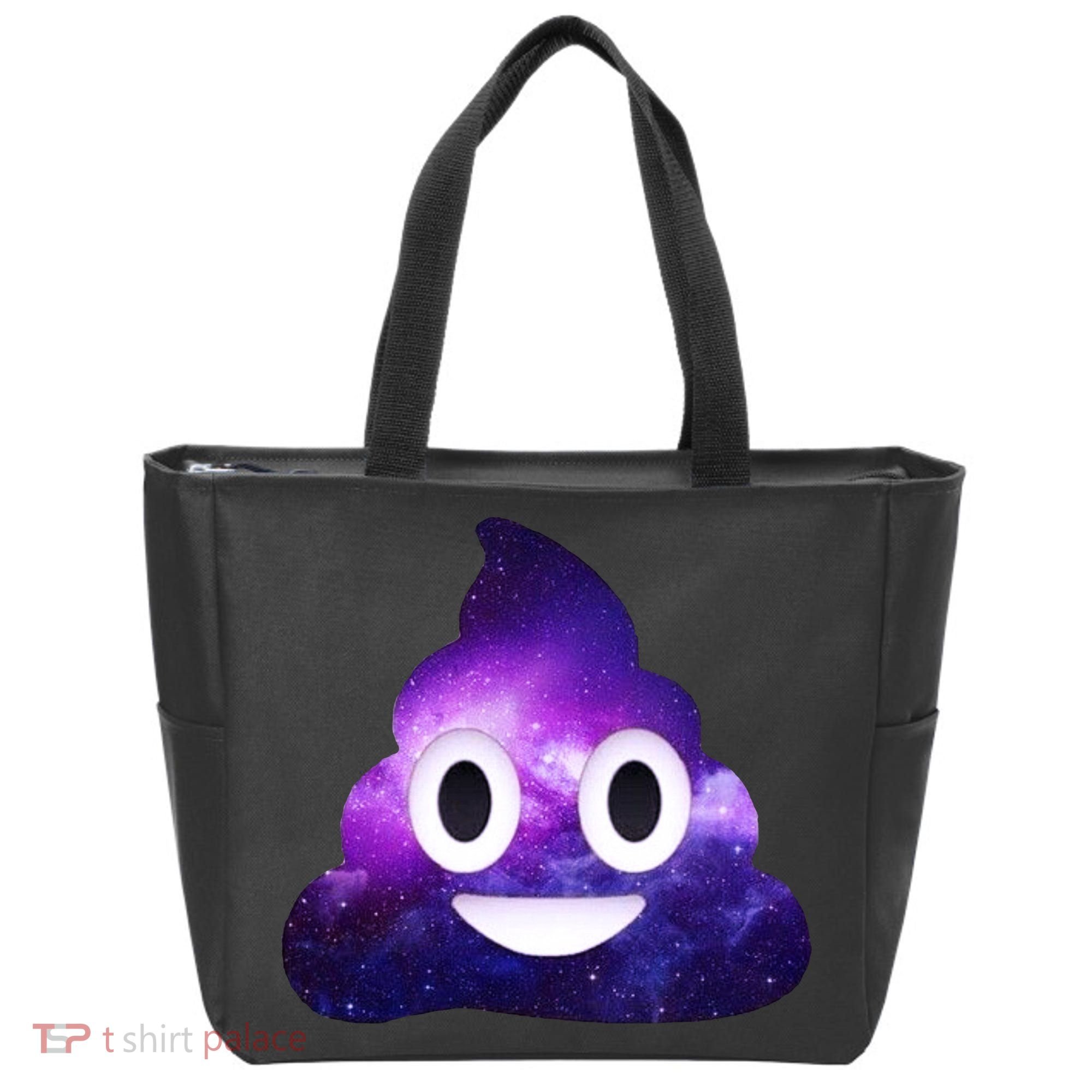Poop In Space Galaxy Emoji Tote Bag