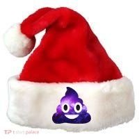 Poop In Space Galaxy Emoji Santa Hat thumb 0