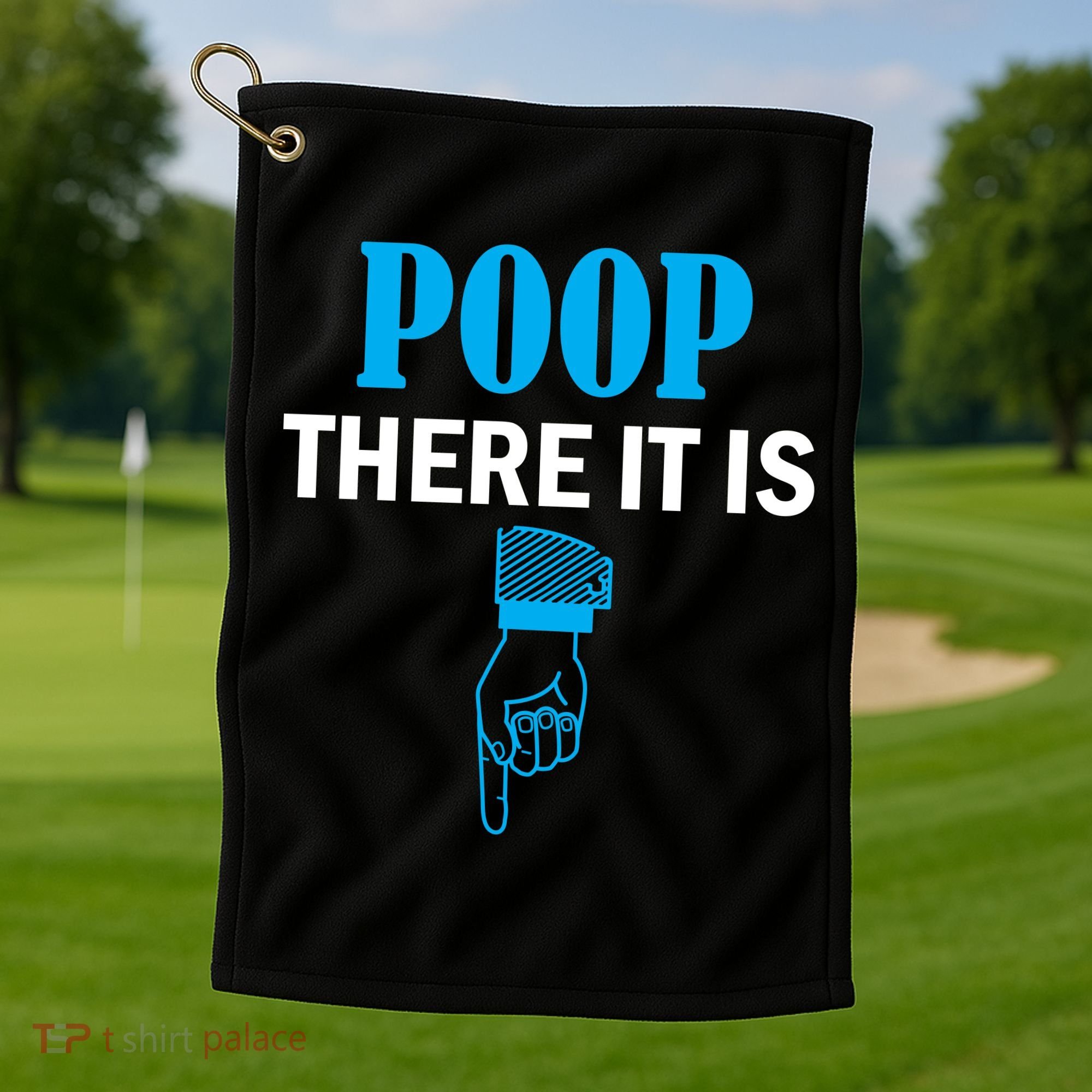 Poop There It Is Golf Towel