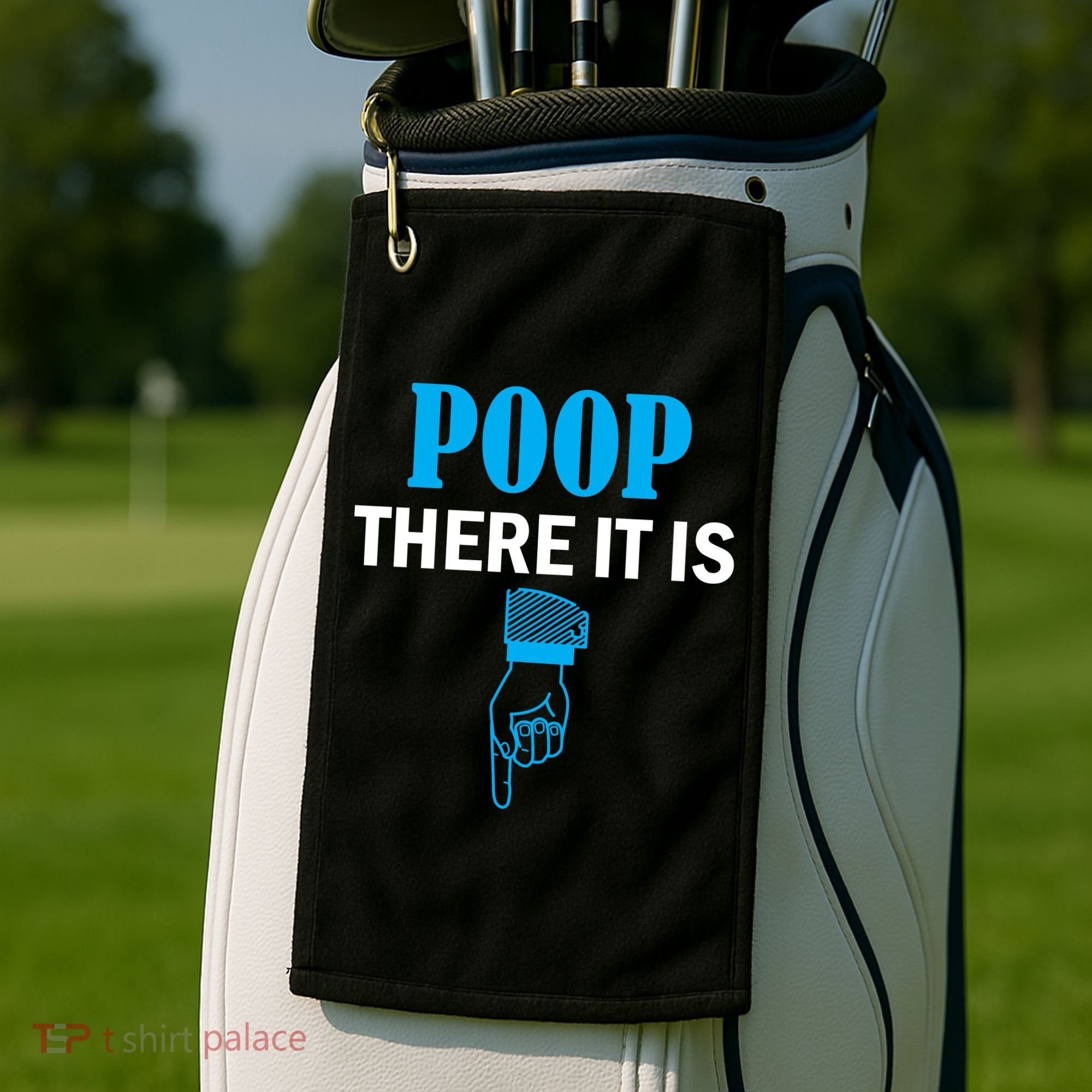 Poop There It Is Golf Towel