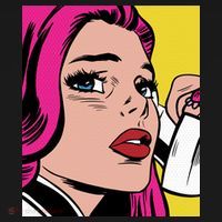 Pop Art Girl Phone Backpack thumb 2