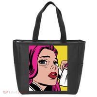 Pop Art Girl Phone Tote Bag thumb 0