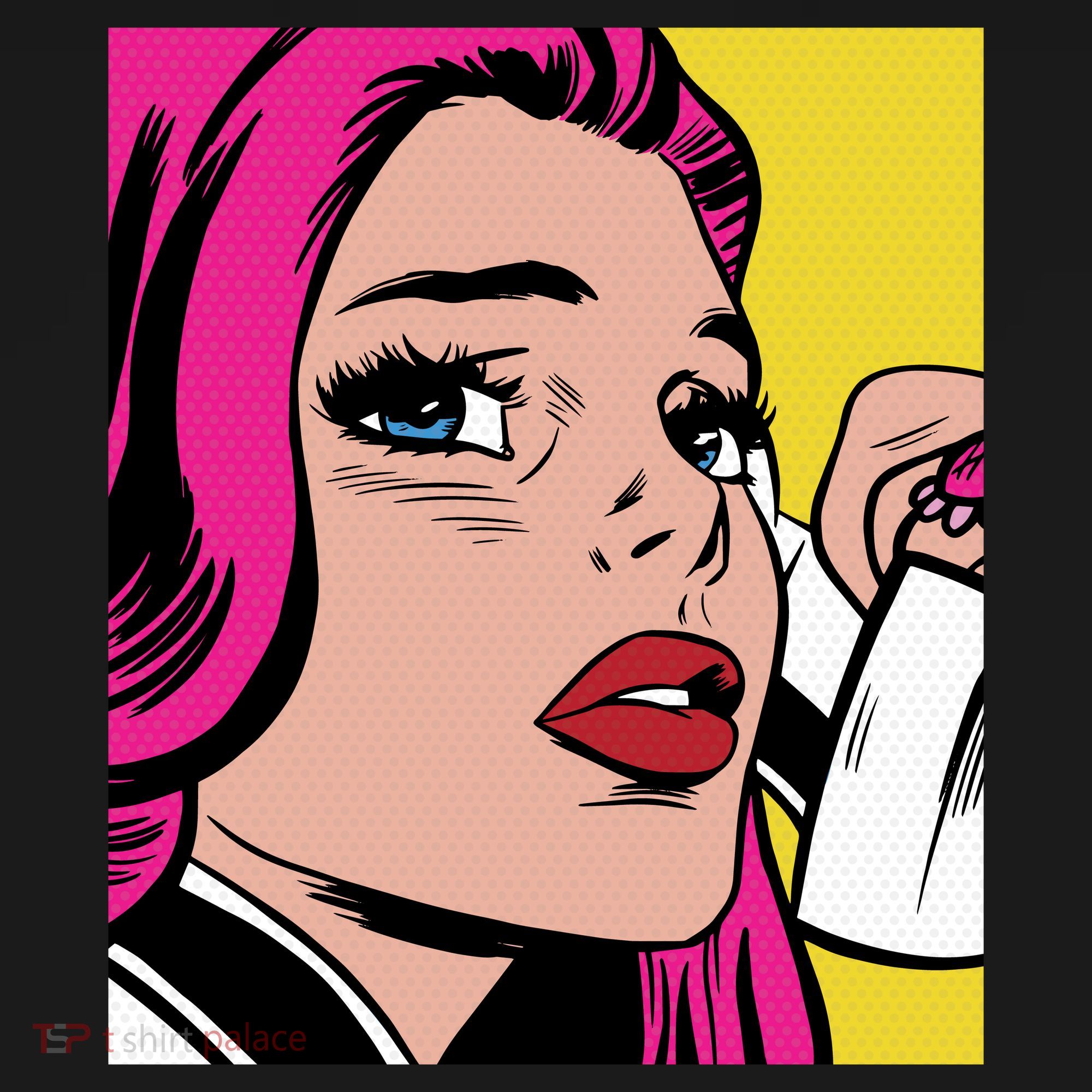 Pop Art Girl Phone Tote Bag