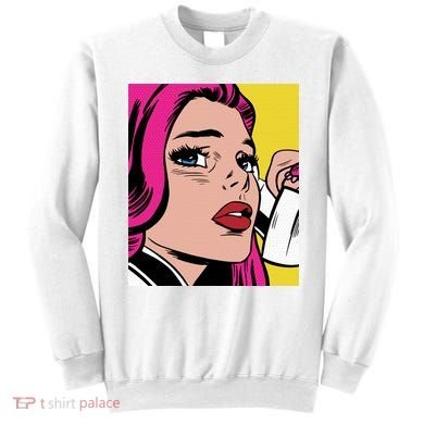 Pop Art Girl Phone Sweatshirt