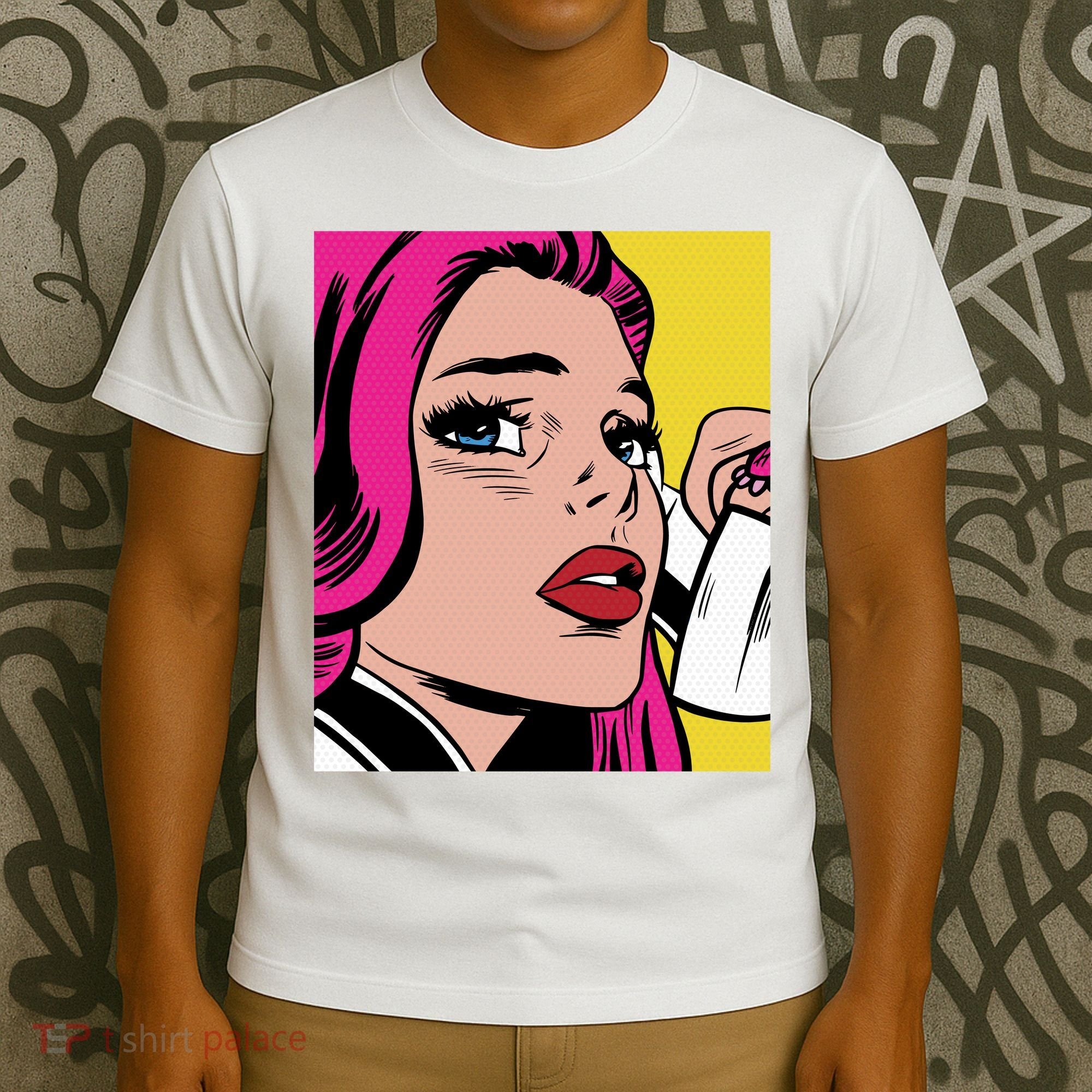 Pop Art Girl Phone T-Shirt