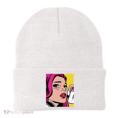 Pop Art Girl Phone Beanie