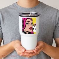 Pop Art Girl Phone Tumbler thumb 2