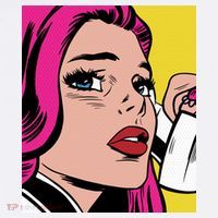 Pop Art Girl Phone Women's Tank Top thumb 5
