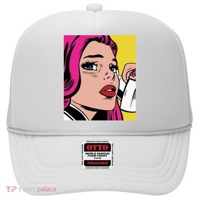 Pop Art Girl Phone Hat