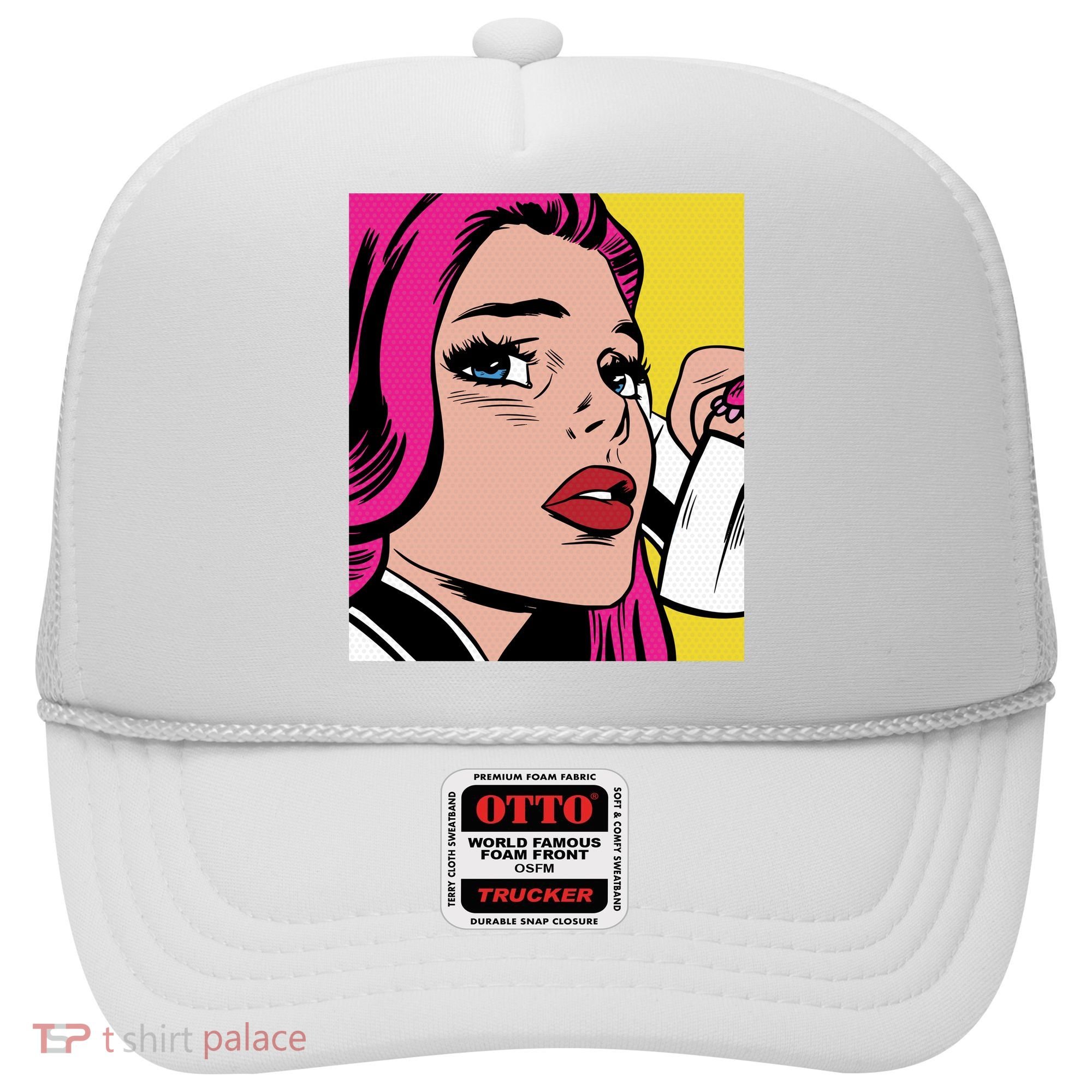 Pop Art Girl Phone Hat
