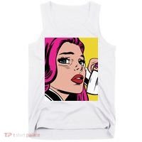 Pop Art Girl Phone Tank Top thumb 0