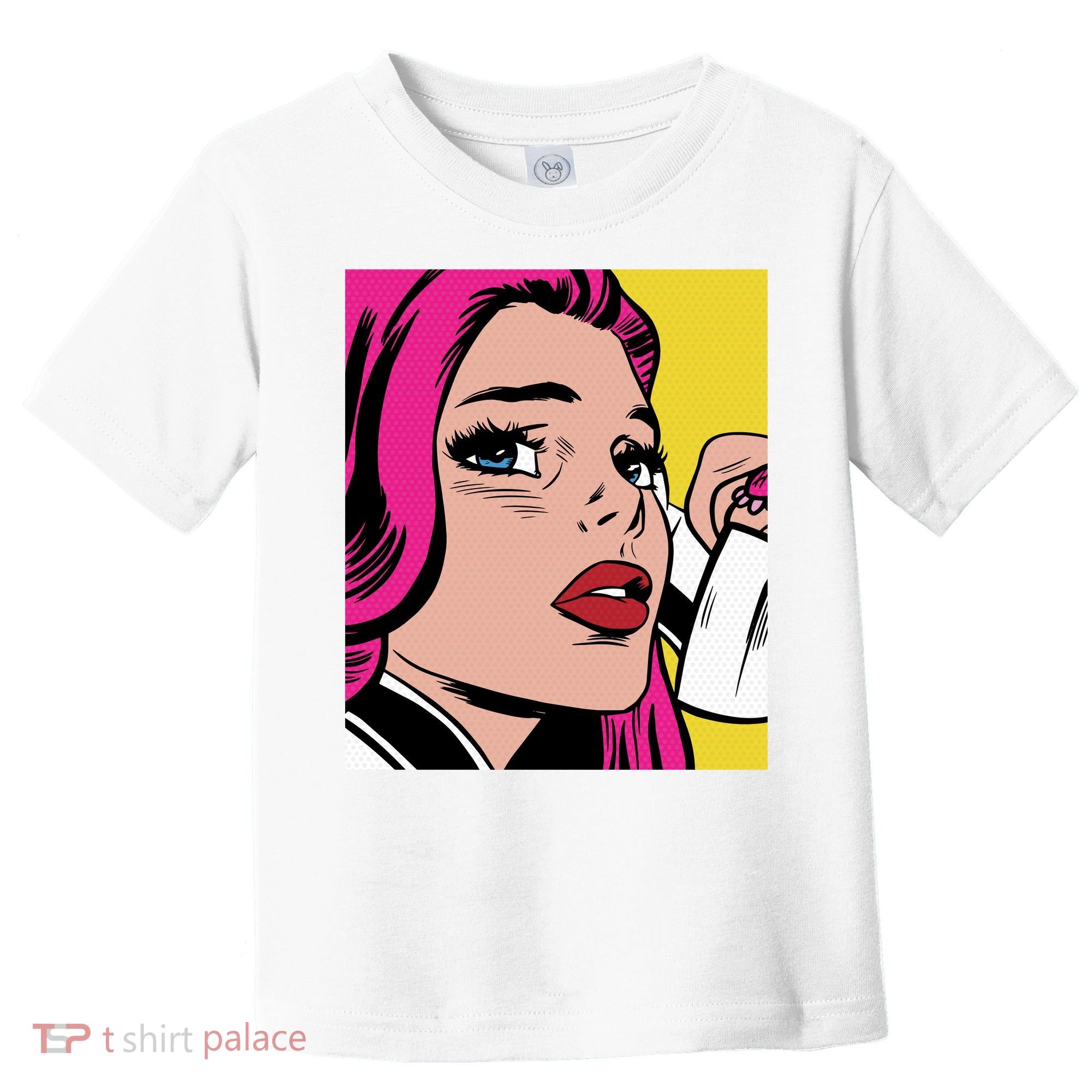 Pop Art Girl Phone Toddler T-Shirt