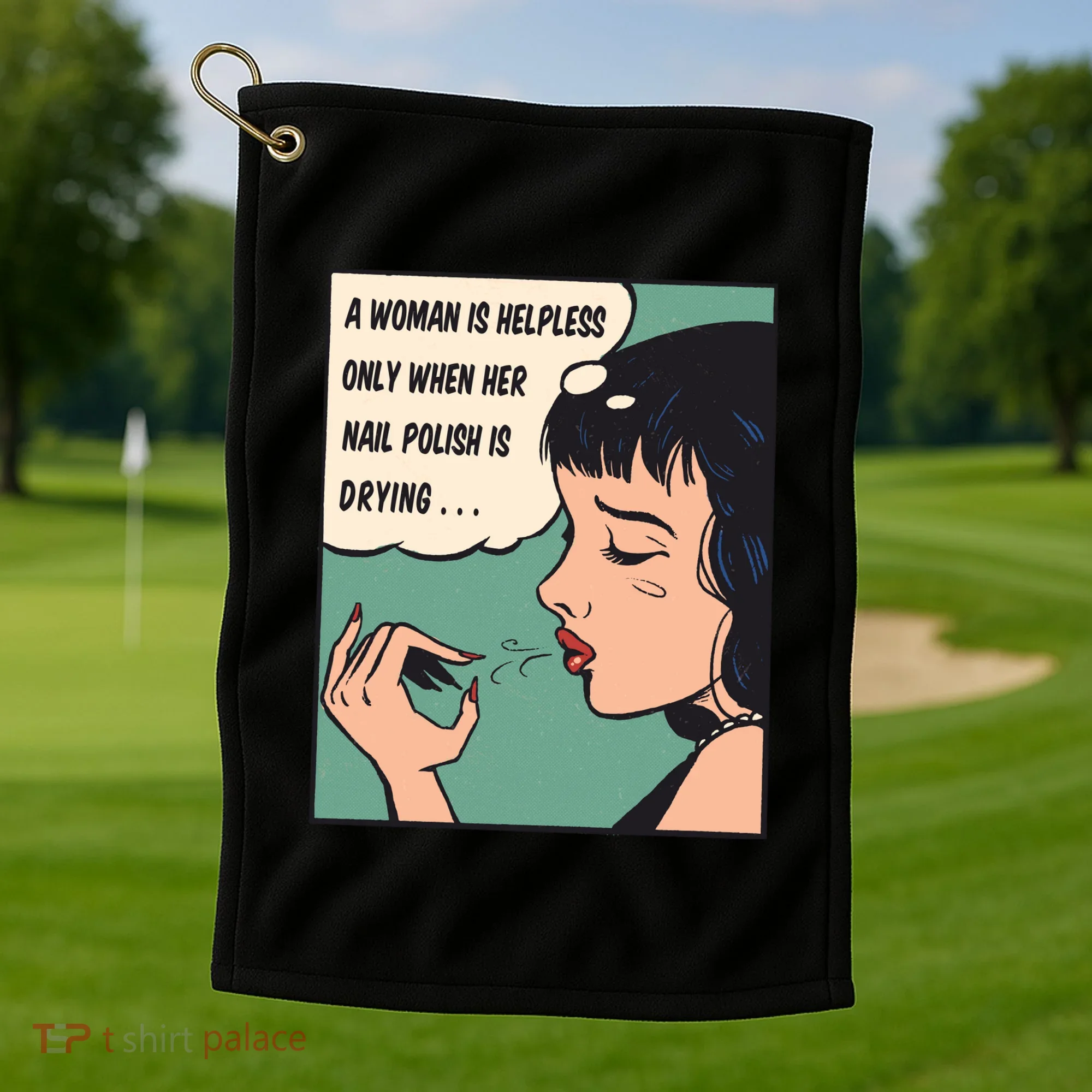Pop Art Nail Polish Golf Towel
