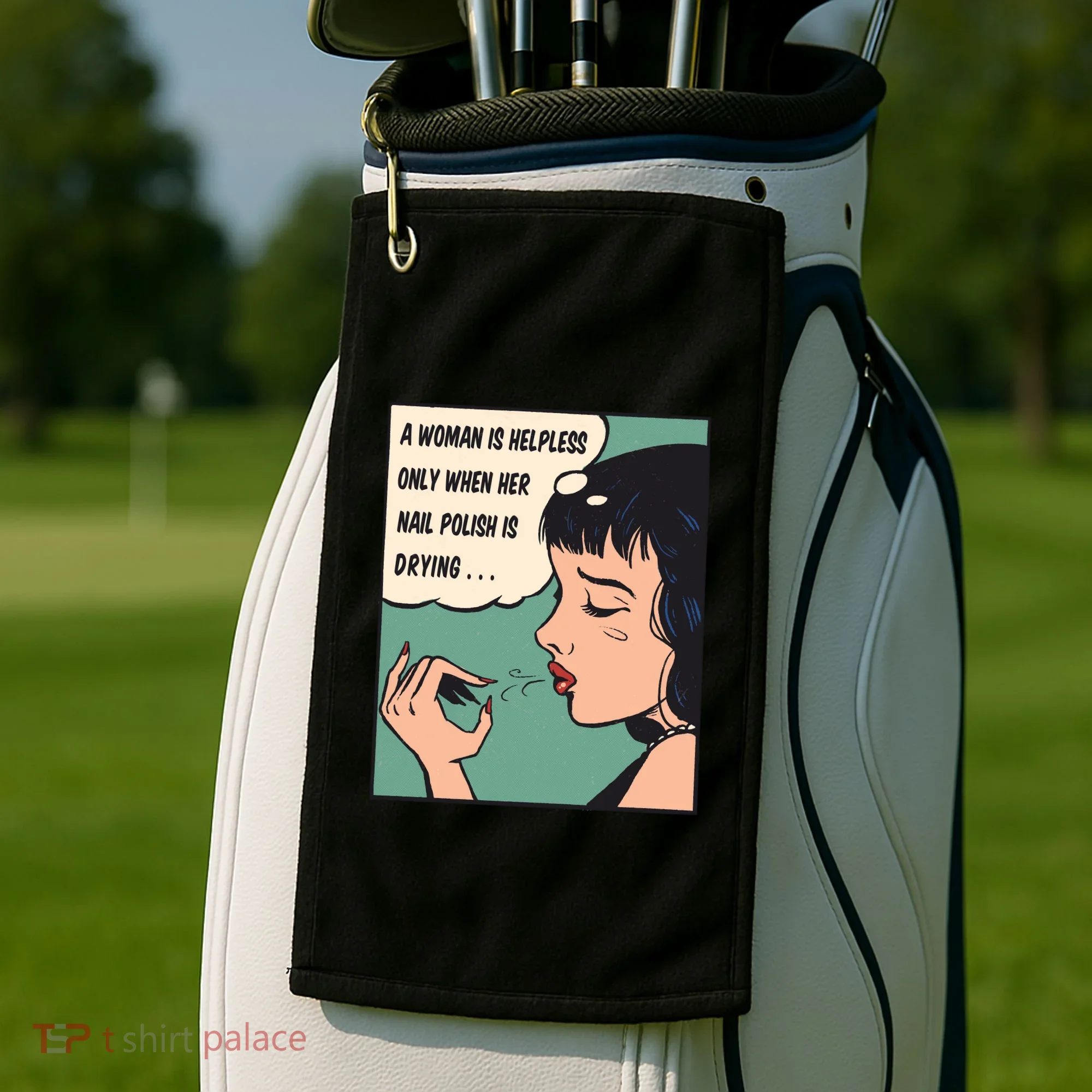 Pop Art Nail Polish Golf Towel