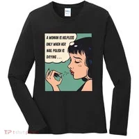 Pop Art Nail Polish Women's Long Sleeve Shirt thumb 0