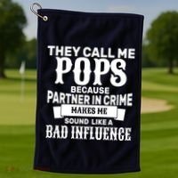 Pop Bad Influences Golf Towel thumb 1