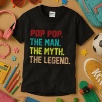 Pop Pop The Man The Myth The Legend Kids T-Shirt thumb 3