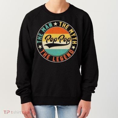 Pop Pop Vintage The Man Myth Legend Emblem Women's Sweatshirt