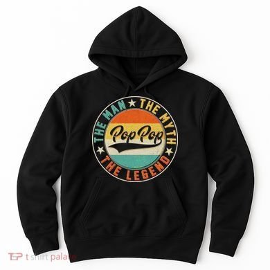 Pop Pop Vintage The Man Myth Legend Emblem Hoodie