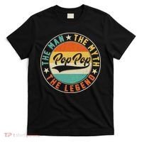 Pop Pop Vintage The Man Myth Legend Emblem T-Shirt thumb 0