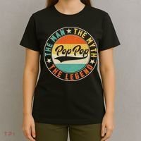 Pop Pop Vintage The Man Myth Legend Emblem T-Shirt thumb 4