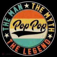 Pop Pop Vintage The Man Myth Legend Emblem T-Shirt thumb 7