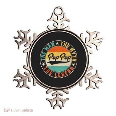 Pop Pop Vintage The Man Myth Legend Emblem Ornament