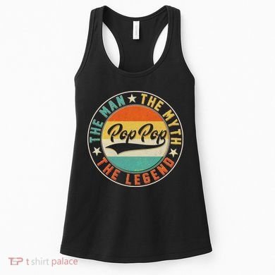 Pop Pop Vintage The Man Myth Legend Emblem Women's Tank Top