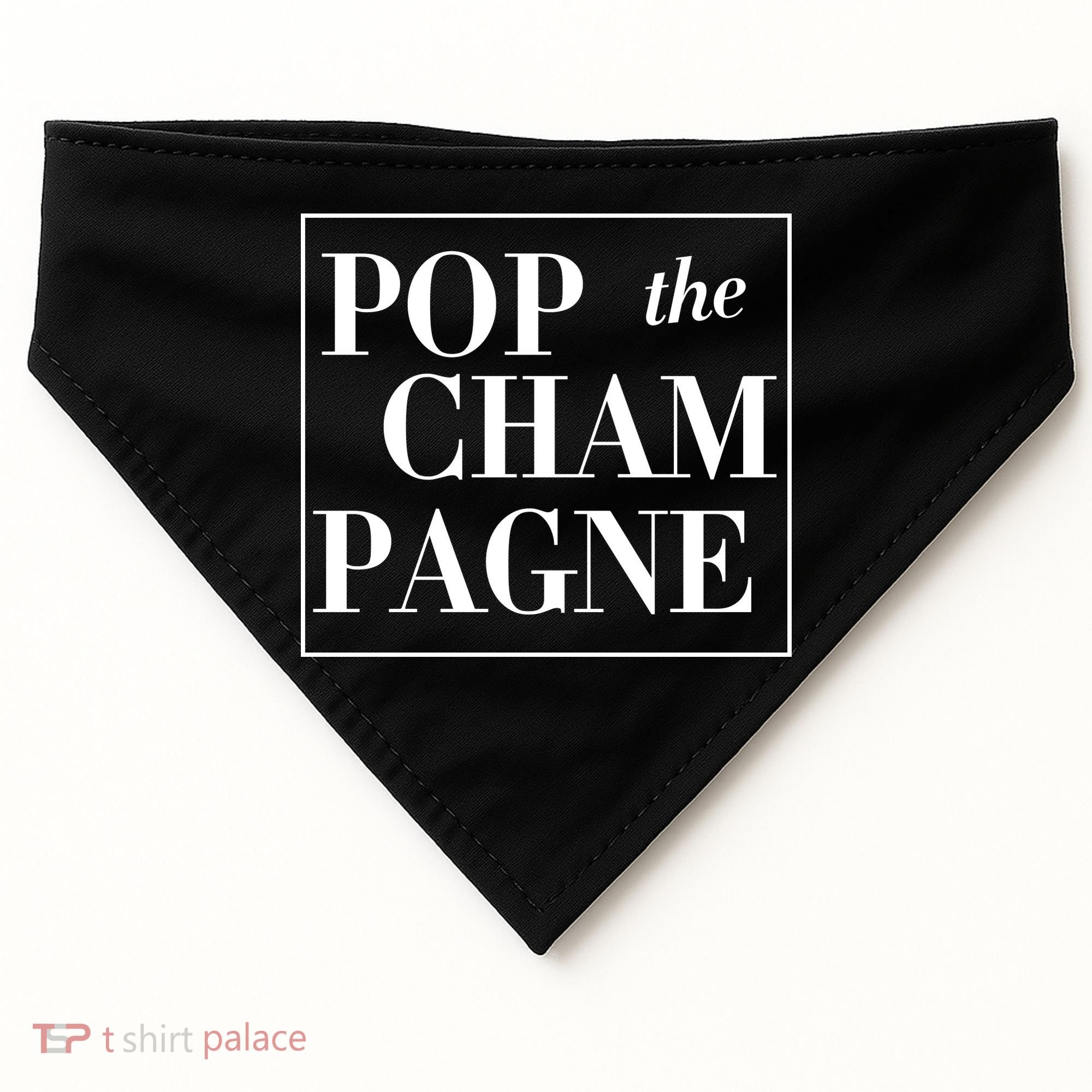 Pop The Champagne  USA-Made Doggie Bandana